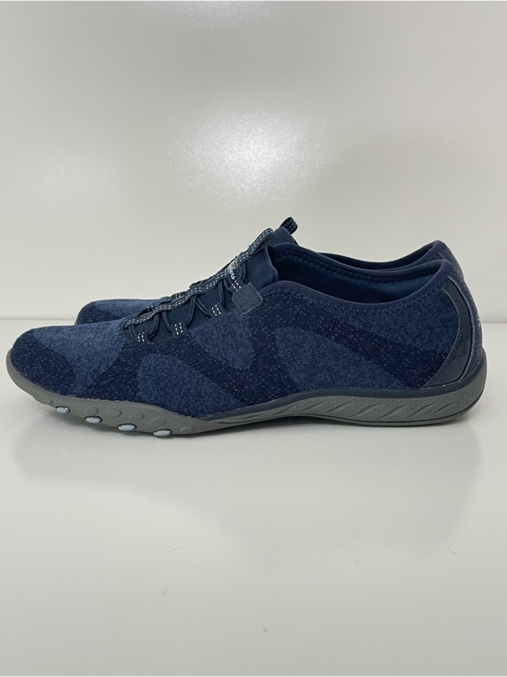 Skechers OpportuKnity Knit Shoe Relaxed Navy Slip-On Womens 9.5 Office Buttermom